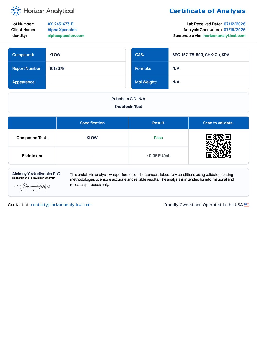 AX-2431473-E - KLOW - endotoxin KLOW 80 mg